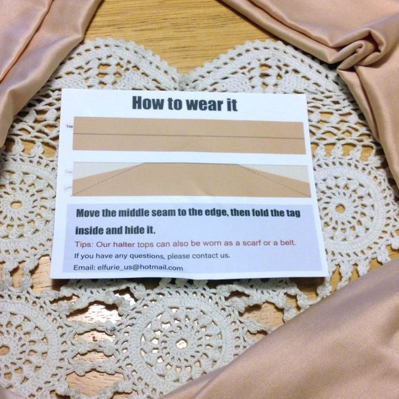 Multi-purpose garment - crisscross halter top, scarf, belt - Picture 4 of 6